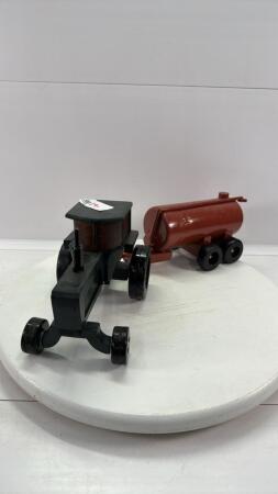 WOODEN TRACTOR WITH CAB & LIQUID MANURE TANK