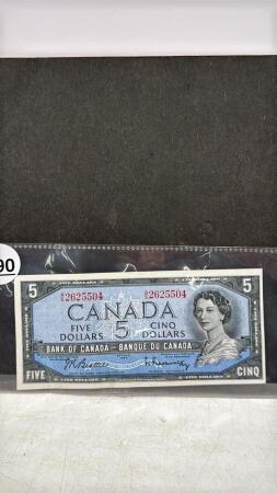 1954 CANADIAN FIVE DOLLAR BILL