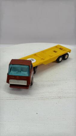 STEEL TONKA TRUCK AND PLASTIC TRAILER