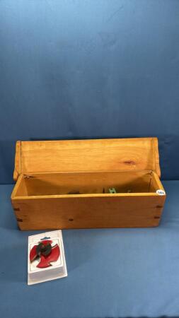 ASSORTMENT OF ROUTER BITS IN WOODEN BOX