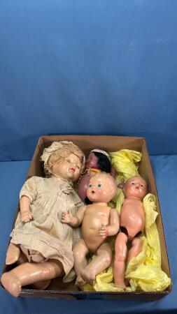(4) VINTAGE DOLLS