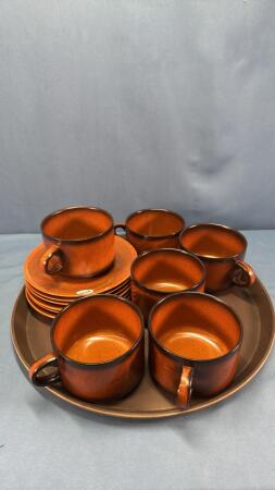 VILLEROY & BOCH 6 PC CUP & SAUCER SET