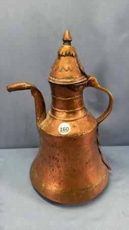 COPPER 14IN HIGH TEAPOT