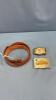 40IN LEATHER BELT W/TRUCK & SQUARE DANCING BUCKLES