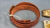 40IN LEATHER BELT W/TRUCK & SQUARE DANCING BUCKLES - 3