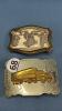 40IN LEATHER BELT W/TRUCK & SQUARE DANCING BUCKLES - 4