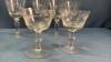 QUANTITY OF UNMATCHED ETCHED GLASS STEMWARE - 6