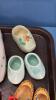 QUANTITY OF POTTERY & WOODEN SHOES - 4