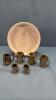 (6) ENGLISH MADE METAL PITCHERS