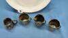 (6) ENGLISH MADE METAL PITCHERS - 6
