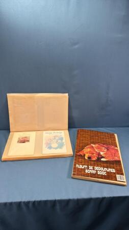 (2) SCRAPBOOKS OF USED CHRISTMAS CARDS