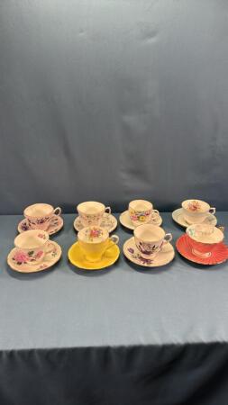 (8) CUPS & SAUCERS
