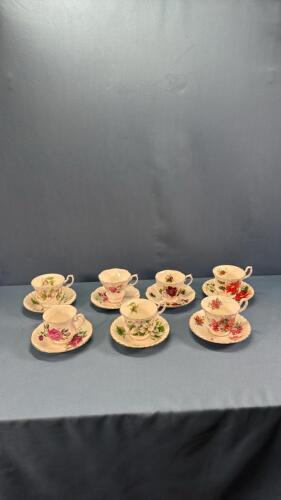 (7) ROYAL ALBERT CUPS & SAUCERS