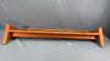 38IN WOODEN PLATE RAIL & QTY OF STAIR RUG HOLDERS - 4
