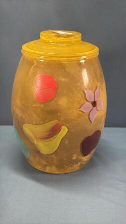 MOTTLED 9IN GLASS COOKIE JAR