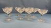 (9) ETCHED GLASS SHERBERTS & MATCHING 9IN PITCHER - 2