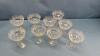 (9) ETCHED GLASS SHERBERTS & MATCHING 9IN PITCHER - 3