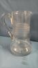 (9) ETCHED GLASS SHERBERTS & MATCHING 9IN PITCHER - 5
