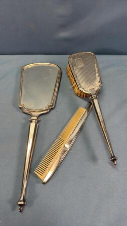 STERLING 3PC DRESSER SET