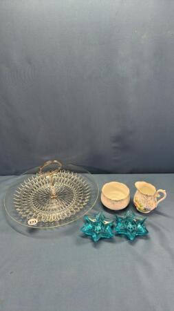 CRYSTAL 11IN PLATE WITH HANDLE