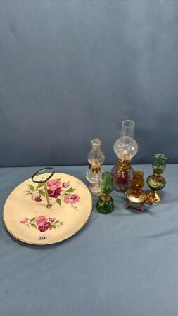 (5) MINIATURE REPRO COAL OIL LAMPS