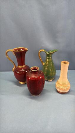 ASSORTED VASES & PITCHERS
