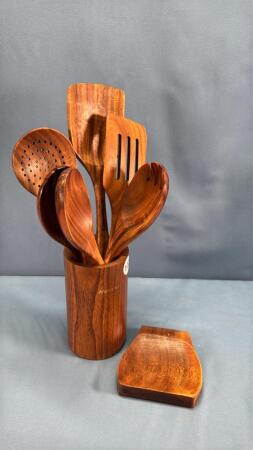 MOOUES 7PC TEAK UTENSIL SET