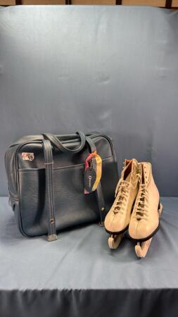 DYONITE OVER NIGHT BAG & PAIR OF FIGURE SKATES