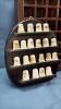 THIMBLE LOT & WOODEN 36 SPACE THIMBLE RACK - 3