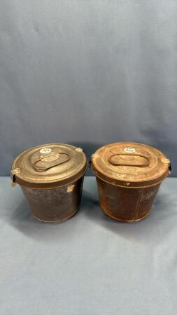 (2) TIN PUDDING MOULDS