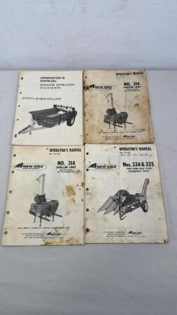 (3) NEW IDEA & (1) NEW HOLLAND OPERATORS MANUALS