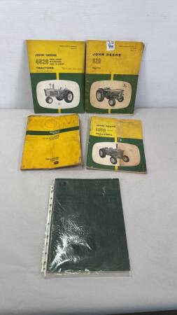 (5) JOHN DEERE TRACTOR OPERATOR MANUALS