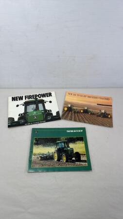 (3) JOHN DEERE TRACTOR SALES BROCHURES