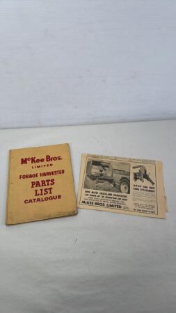 MCKEE BROS FORAGE HARVESTER PARTS LIST