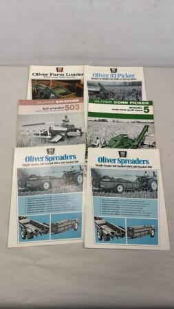 (6) OLIVER SALES BROCHURES/POSTERS