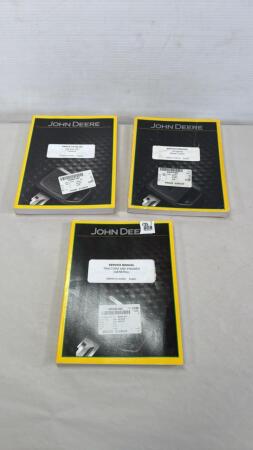 (2)JOHN DEERE SERVICE MANUALS &(1) PARTS CATALOGUE