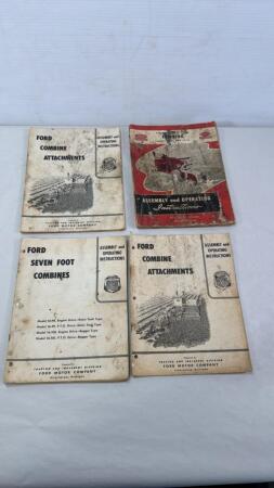 FORD COMBINE & ATTACHMENTS OPERATORS MANUALS