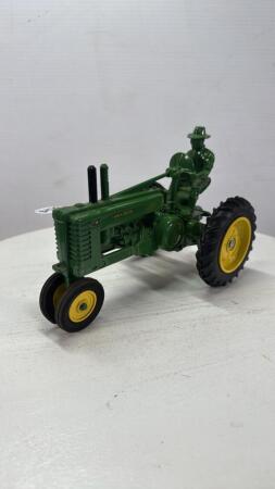 JOHN DEERE MODEL A NARROW TRACTOR WITH OPERATOR