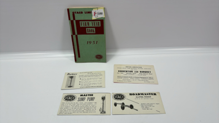 1951 Otaco Farm Year Book & 4 Farm Equipment Blotters