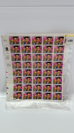 Sheet of Elvis Presley 29 Cent Commemorative Stamps