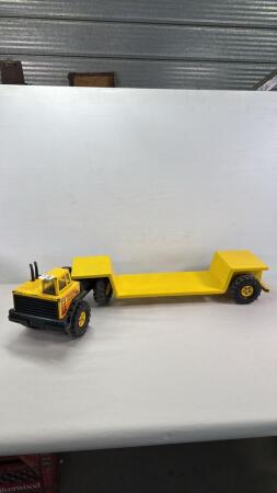 TONKA TRUCK WITH DROP DECK TRAILER