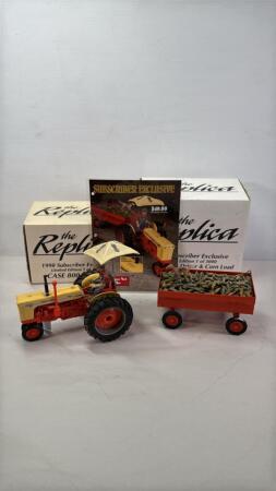 CASE 800 NARROW TRACTOR W/WAGON, DRIVER & LOAD