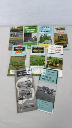 (9) JOHN DEERE BROCHURES