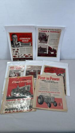 APPROX. 10 AGRICULTURAL EQUIP. NEWSPAPER CUT OUTS