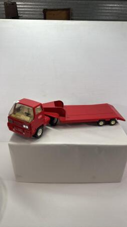 TONKA TRUCK AND BEAVER TAIL TRAILER