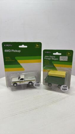 JOHN DEERE FORAGE WAGON & JOHN DEERE 4WD PICKUP