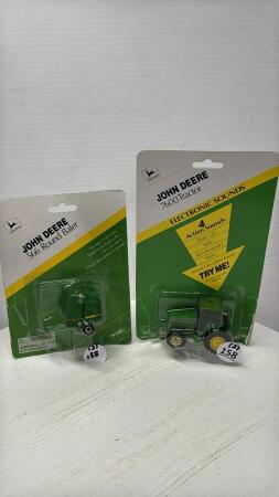 JOHN DEERE 7600 TRACTOR&JOHN DEERE 566 ROUND BALER