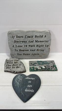 (4) GARDEN STONES
