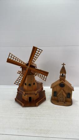 WOODEN WINDMILL & WOODEN CHURCH