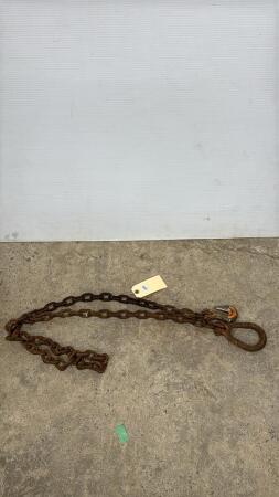 7FT - 1/4IN CHAIN WITH 1 HOOK AND 1 OPEN EYE LIT